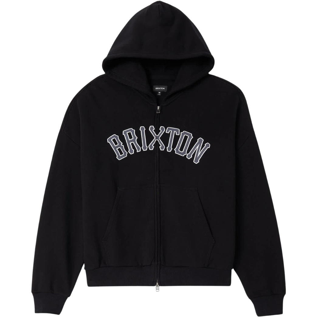 2026 Brixton Mens Dugout Zip Hoodie 23082 - Black / Grey